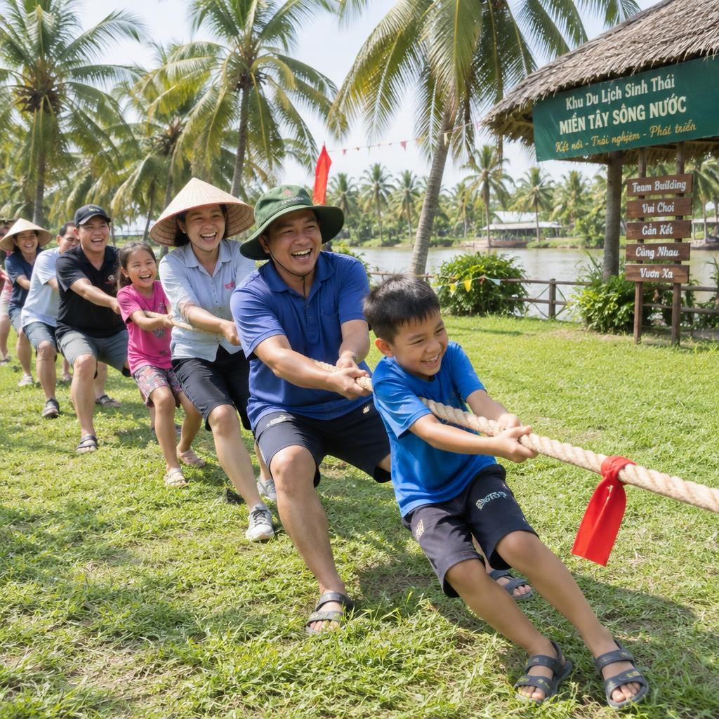 Hoạt động kéo co tập thể trên sân cỏ (ảnh minh hoạ)